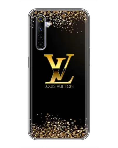Чехол для Realme 6 с картинкой «LV — золотые искры»