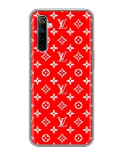 Чехол для Realme 6 с картинкой «Яркий паттерн LV»