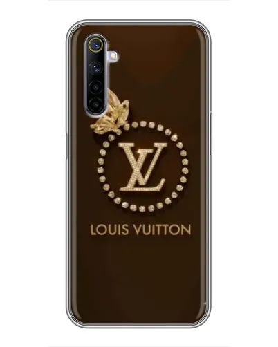 Чехол для Realme 6 с картинкой «LV — золотая печать»