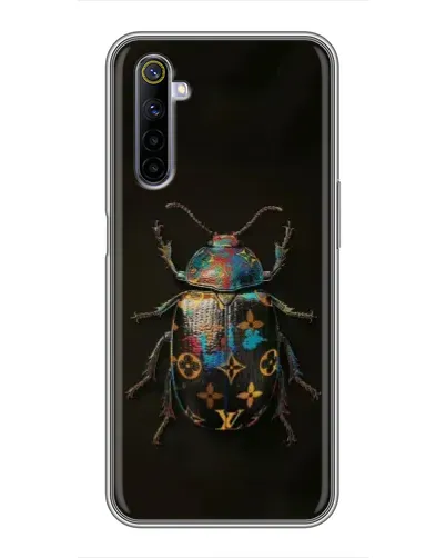 Чехол для Realme 6 с картинкой «LV — мраморный принт»