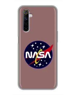 Чехол для Realme 6 с картинкой «NASA — ретро космос»