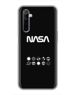 Чехол для Realme 6 с картинкой «NASA — технический принт»