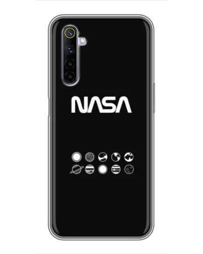 Чехол для Realme 6 с картинкой «NASA — технический принт»