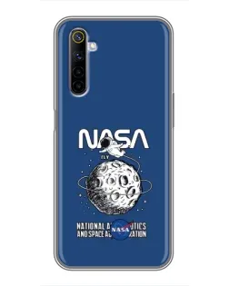 Чехол для Realme 6 с картинкой «NASA — лунная миссия»