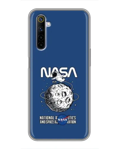 Чехол для Realme 6 с картинкой «NASA — лунная миссия»