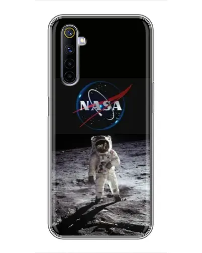 Чехол для Realme 6 с картинкой «Астронавт на Луне»
