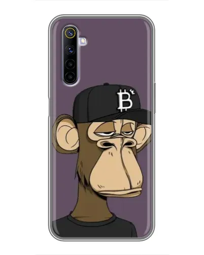 Чехол для Realme 6 с картинкой «Bored Ape в кепке»