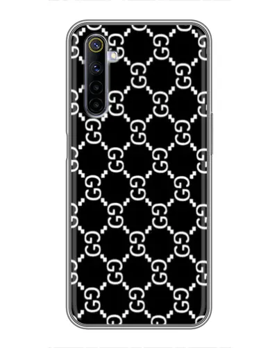 Чехол для Realme 6 с картинкой «Gucci — сетчатый паттерн»