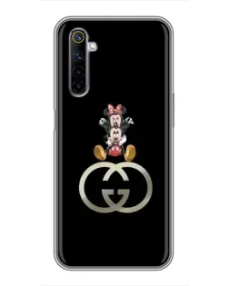 Чехол для Realme 6 с картинкой «Минни Маус на лого»