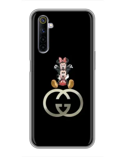Чехол для Realme 6 с картинкой «Минни Маус на лого»