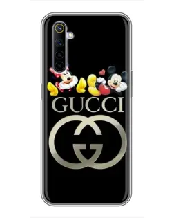 Чехол для Realme 6 с картинкой «Gucci — герои Disney»