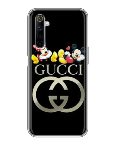 Чехол для Realme 6 с картинкой «Gucci — герои Disney»