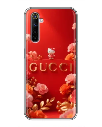 Чехол для Realme 6 с картинкой «Gucci — золотой сад»