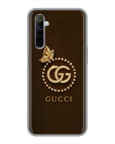 Чехол для Realme 6 с картинкой «Gucci — золотая бабочка»