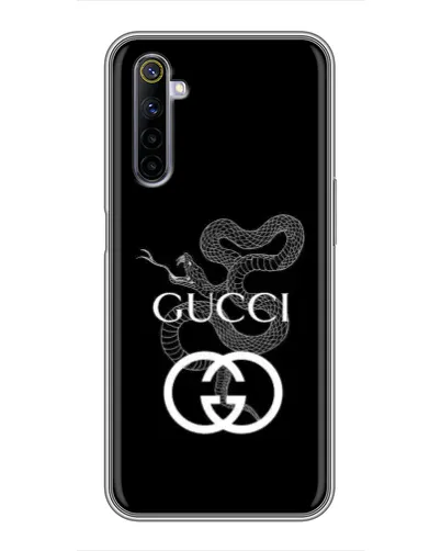 Чехол для Realme 6 с картинкой «Gucci — серебряная змея»