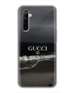 Чехол для Realme 6 с картинкой «Gucci — морской прибой»