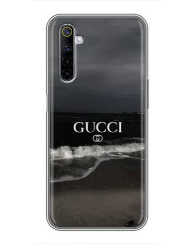 Чехол для Realme 6 с картинкой «Gucci — морской прибой»