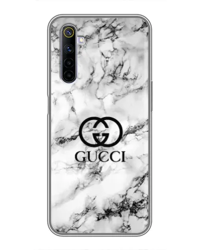 Чехол для Realme 6 с картинкой «Gucci — мраморный шик»