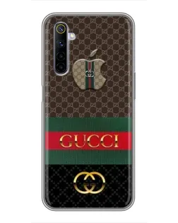 Чехол для Realme 6 с картинкой «Gucci — брендированный десерт»
