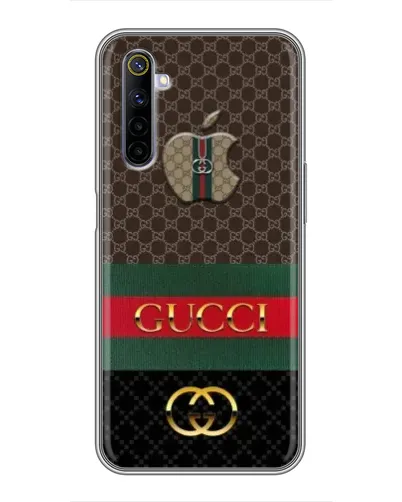 Чехол для Realme 6 с картинкой «Gucci — брендированный десерт»
