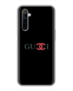 Чехол для Realme 6 с картинкой «Gucci — красный градиент»