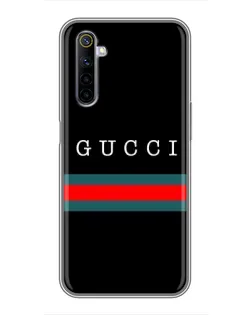 Чехол для Realme 6 с картинкой «Gucci — красный пояс»