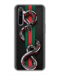 Чохол для Realme 6 з картинкою «Gucci — змія на смузі»