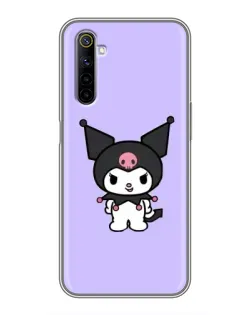 Чехол для Realme 6 с картинкой «Kuromi — нежный фиолетовый»