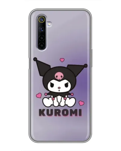 Чехол для Realme 6 с картинкой «Kuromi — фиолетовый арт»