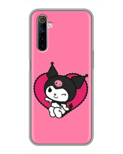 Чехол для Realme 6 с картинкой «Kuromi — любовь в сердце»