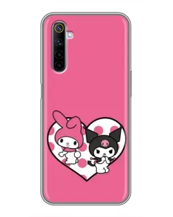 Чехол для Realme 6 с картинкой «Kuromi и My Melody»