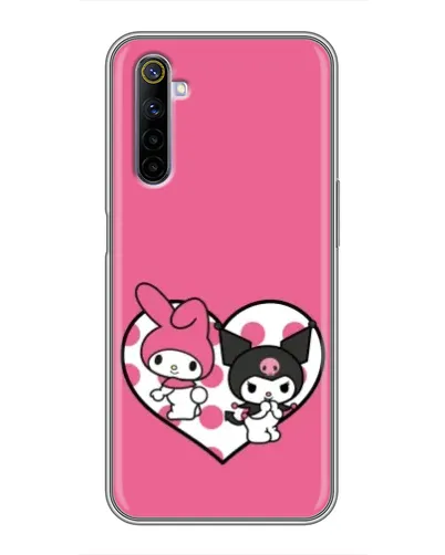 Чехол для Realme 6 с картинкой «Kuromi и My Melody»