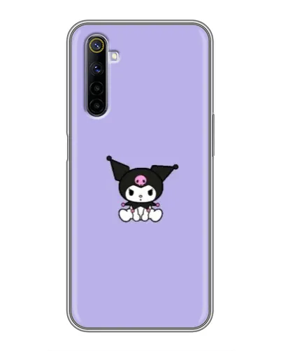 Чехол для Realme 6 с картинкой «Kuromi — фиолетовый минимализм»
