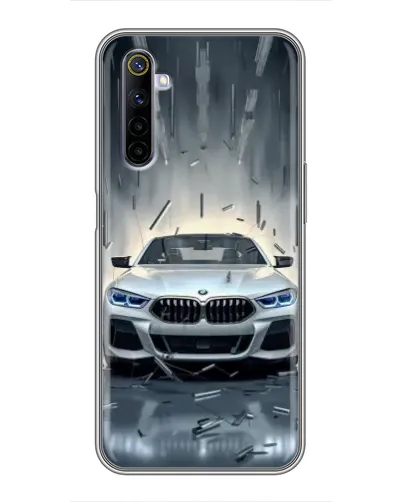 Чехол для Realme 6 с картинкой «BMW в свете фар»
