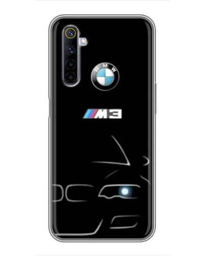 Чехол для Realme 6 с картинкой «Минималистичный принт BMW M3»