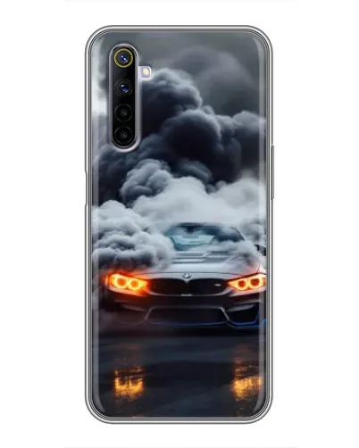 Чехол для Realme 6 с картинкой «BMW в дыму»