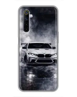 Чехол для Realme 6 с картинкой «BMW сквозь туман»