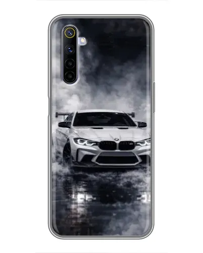 Чехол для Realme 6 с картинкой «BMW сквозь туман»