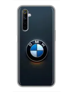 Чехол для Realme 6 с картинкой «Логотип BMW — минимализм»