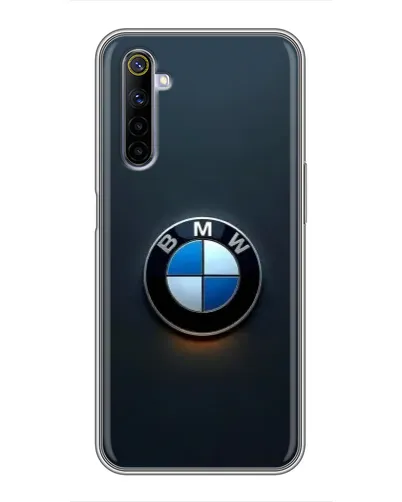 Чехол для Realme 6 с картинкой «Логотип BMW — минимализм»
