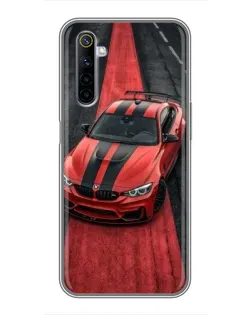 Чехол для Realme 6 с картинкой «BMW на красной дорожке»