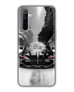Чехол для Realme 6 с картинкой «BMW — акварельный дрифт»