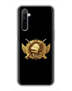 Чохол для Realme 6 з картинкою «PUBG — помаранчевий градієнт»