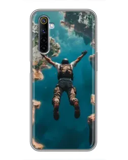 Чохол для Realme 6 з картинкою «PUBG — вільне падіння»