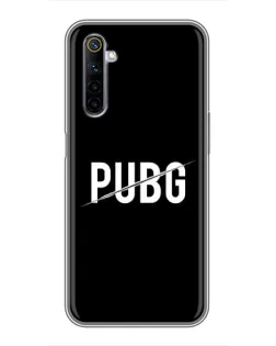 Чохол для Realme 6 з картинкою «PUBG — білий логотип»