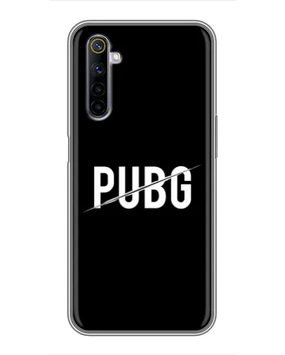 Чохол для Realme 6 з картинкою «PUBG — білий логотип»