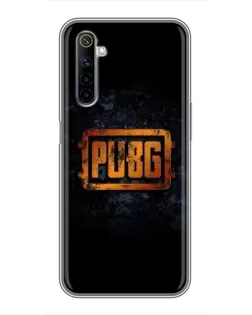 Чохол для Realme 6 з картинкою «PUBG — золотий логотип»