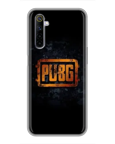 Чохол для Realme 6 з картинкою «PUBG — золотий логотип»