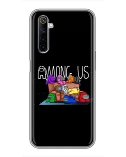 Чохол для Realme 6 з картинкою «Логотип Among Us»