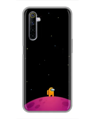 Чехол для Realme 6 с картинкой «Одинокий герой на планете»